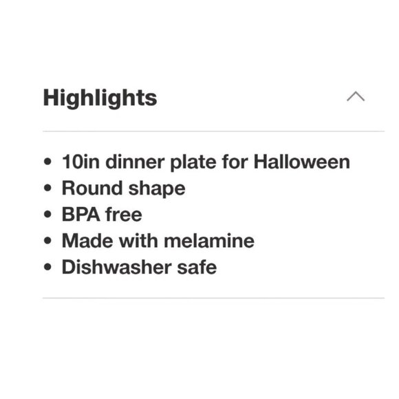 4 Piece Set Hyde and Eek Halloween Plates 10" Ghost Melamine Plastic - BPA Free - Picture 7 of 7